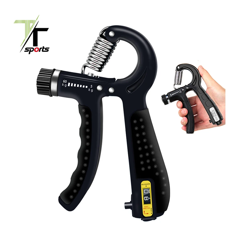 

TTSPORTS Popular Adjustable Hand Gripper Home Gym Equipment Exercises Hand Grip Strengthener, Black/grey/blue/red or custom