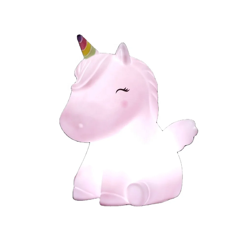 Rechargeable Unicorn Night Lights Indoor Battery Operated Lights Home Decor Tabletop Children Room Color Changing LED Lights