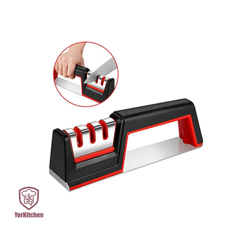 

Kitchen Knife Sharpener Complete 3-Stage Diamond Tungsten Ceramic Knife Sharpening Tool