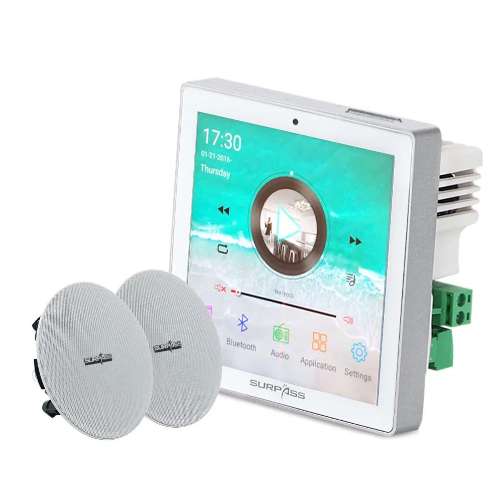 

WIFI MP3 Audio Player Amplifier Smart Home Background Music System WIFI in Wall Amplifier with Ceiling Speaker Kit