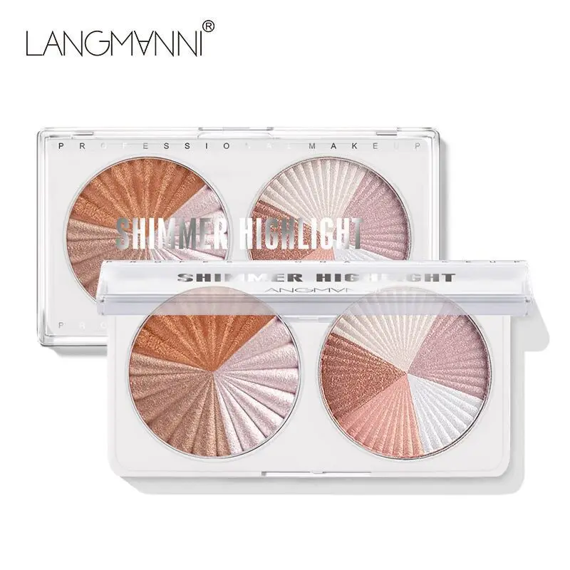 

Langmanni Double Disc Mixing Color High Gloss Loose Powder Three-dimensional Delicate Multifunctional High Disc
