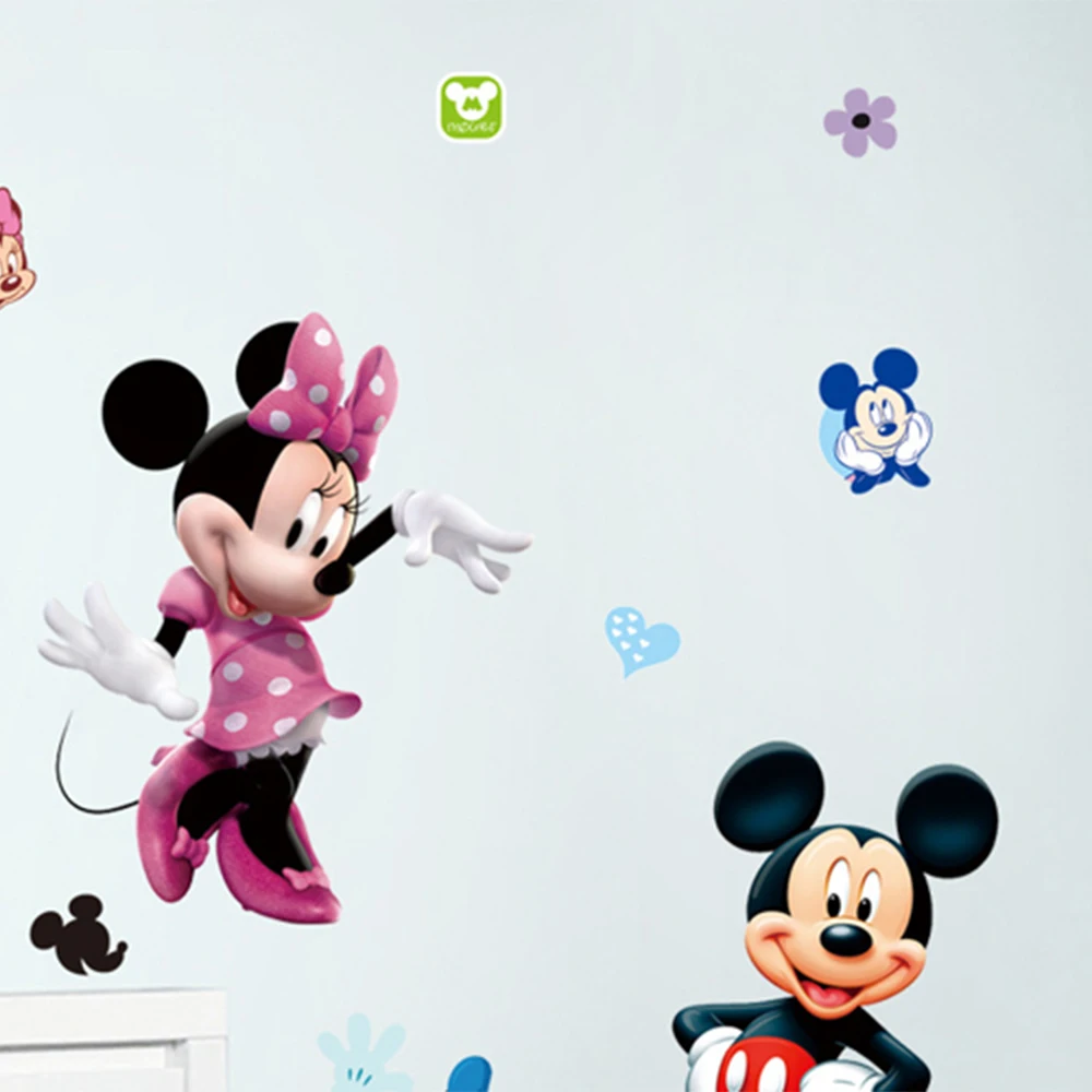 

Mickey Minnie Mickey Mouse mural sticker children's room kindergarten wall background decoration desk desktop cartoon paste