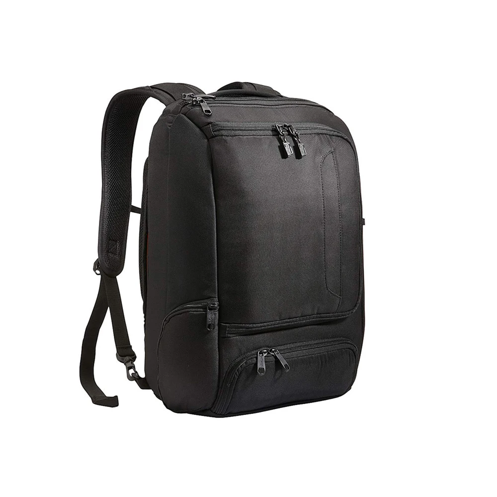 中国热销eco聚酯黑色电脑包防水背包