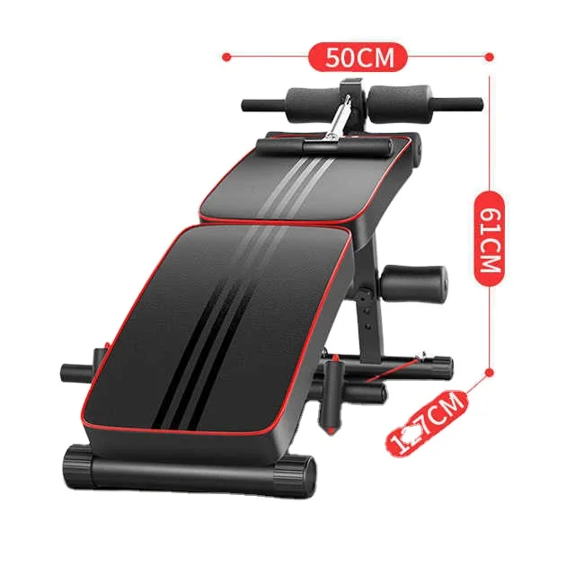 

Home folding sit-ups adjustable fitness bench tensile rope training weight loss fitness device