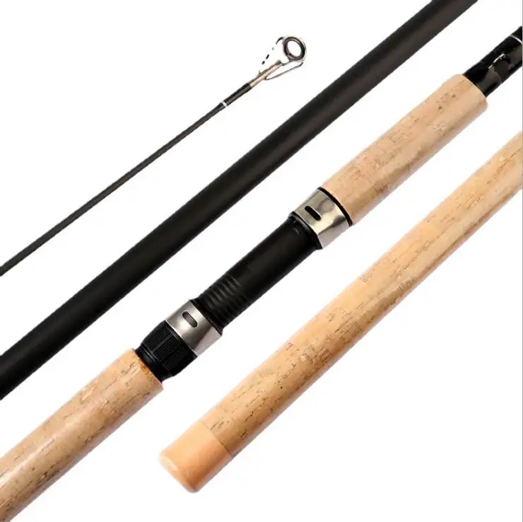 

SNEDA New Carbon Fiber 3.3m 3.6m 3.9m Three Sections Surf Fishing Spinning Rod With Wooden Handle