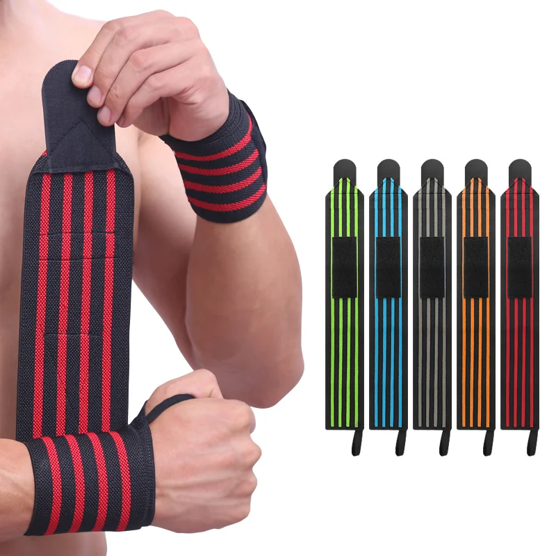 

Custom Logo Cross Training Gym Fitness Workout Weight Lifting Wrist Wraps, Red+black