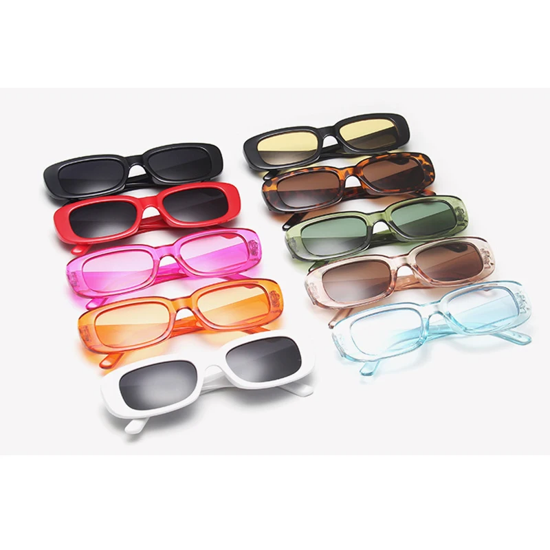 

Wholesale Custom Logo Plastic Shades Sunglasses Women Men 2021 Sun Glasses Cheap Eyewears Square Sunglasses 2021, Custom color