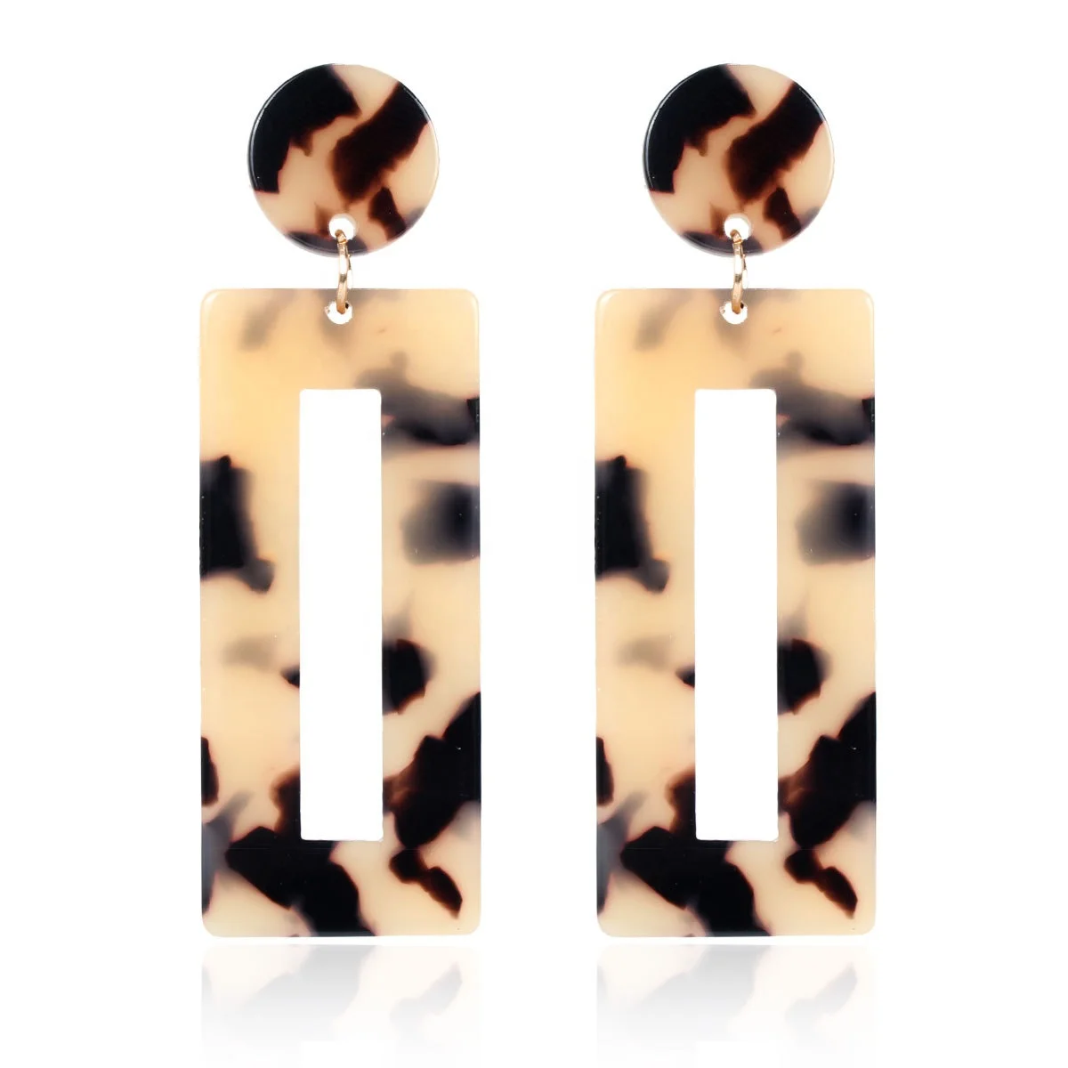 

Fashion Personalized Simple Earrings acrylic jewelry Geometric Resin Earrings Wholesale Jewelry