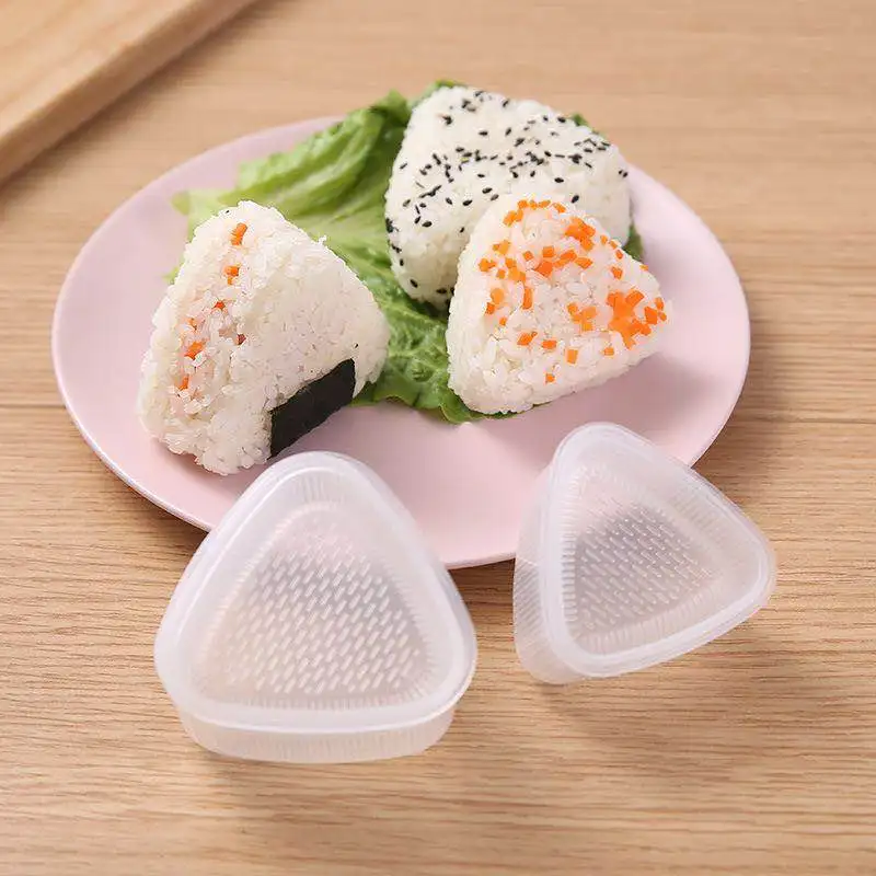 

2PCS/1 Set Sushi Mold Onigiri Rice Ball Bento Press Maker Mold DIY Tools Utility sushi mold sushi making set, Transparent