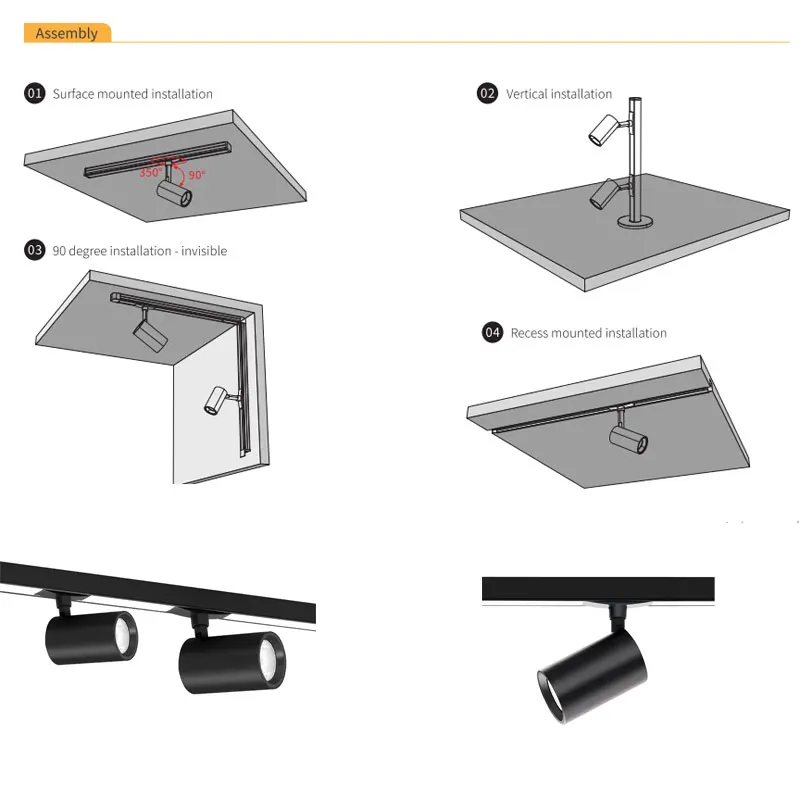 
Super bright 1w 3w mini led track lighting 