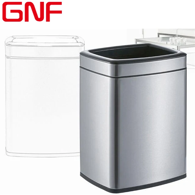 

GNF 12L household trash can hotel room Stainless Steel Open-top Waste Bin