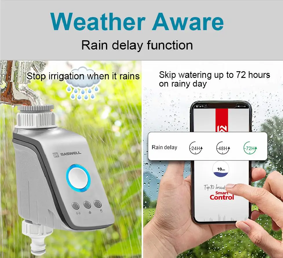 Smart Wifi Bluetooth Mechanical Water Timer Sprinkler Irrigation