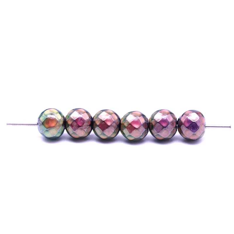 

Wholesale Gemstone Loose Beads Stone Color Change Round Stone Beads Making Necklace Bracelet, Multi color