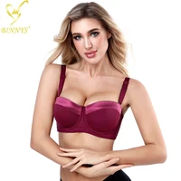 

BINNYS plus size big half cup solid Strapless ladies bra