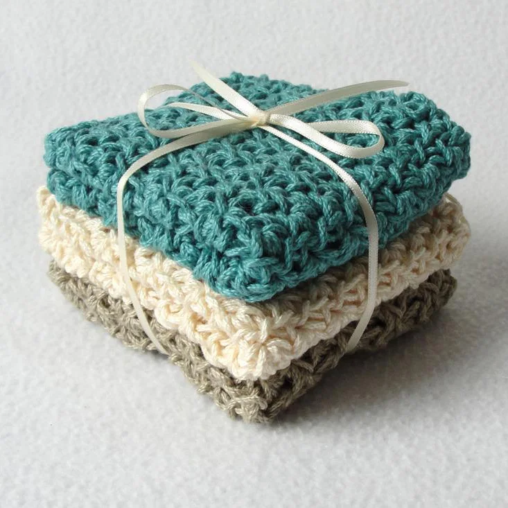 

Y-F 100% Recycled Cotton Dishcloth Reusable Dish Cloth Eco-friendly Crochet Cloth