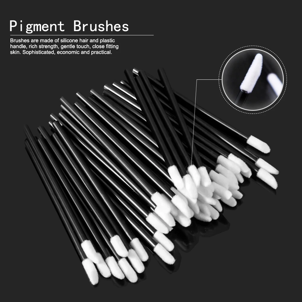 

Factory Direct Pigment Brushes Economic and Practical Permanent Makeup Brushes Tattoo Accessories, White black