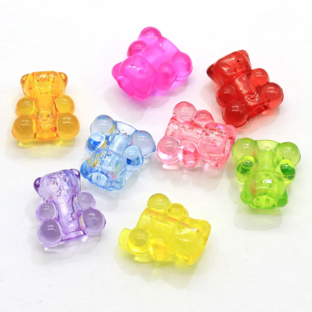 

Acrylic Gummy Bear Beads Translucent Mixed Colors 10mm Plastic for Jewelry Making HE-YK110 6*10mm CN;ZHE 3D