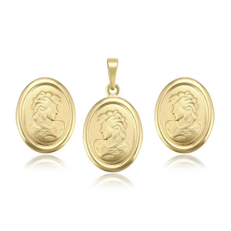 

A00331480 xuping jewelry Wholesale simple and affordable high quality portrait 14K gold-plated jewelry set