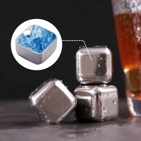 

BPA Free Metal Reusable Stainless Steel Round Whiskey Stone Artificial Ice Cube
