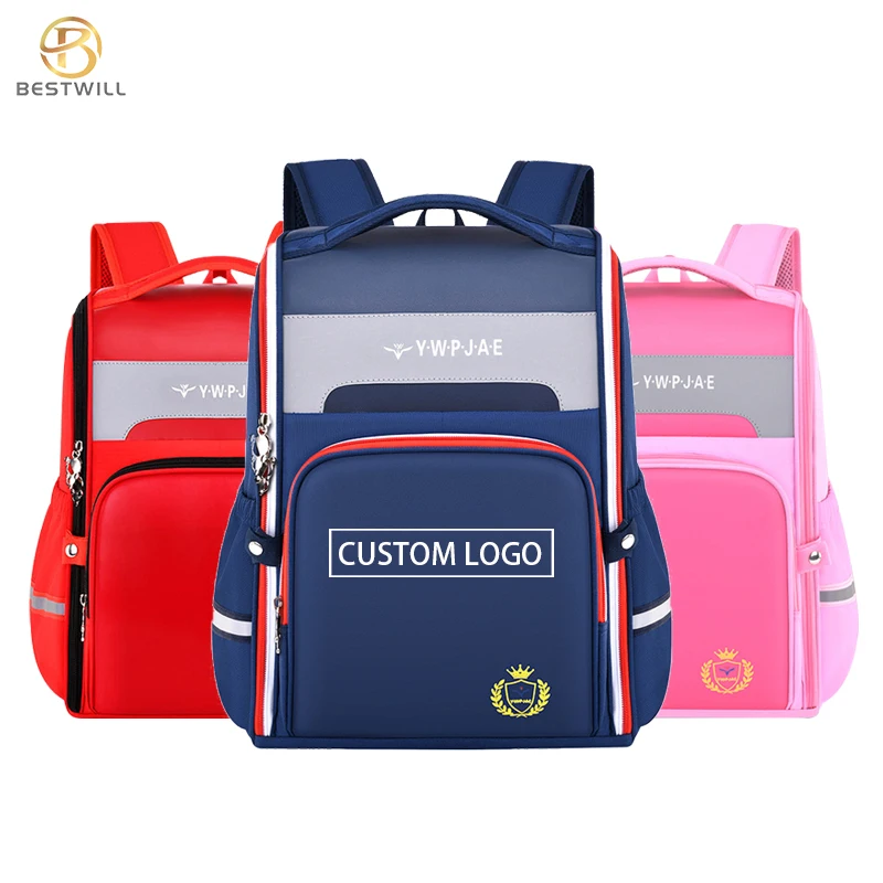 

Hot sale custom logo children kids backpack school bags, Blue,pink