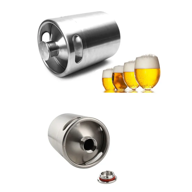 
64oz lid cooler growler and tap hose 10l tap draft beer dispenser for aluminio lager wine bier pet steel 5L and 2L mini beer keg 
