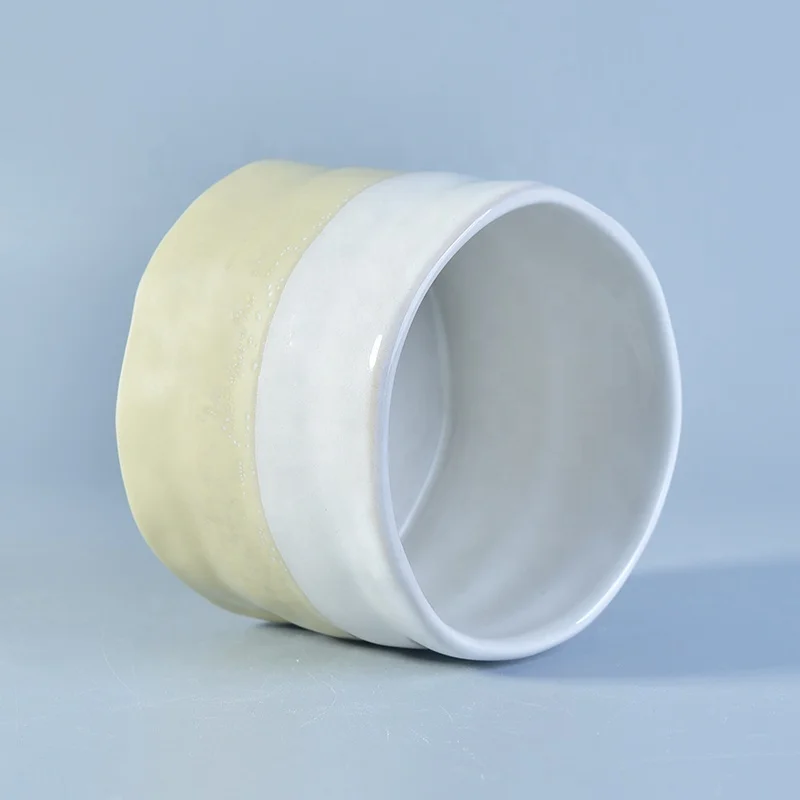 Elegant decal printing custom ceramic tealight candle containers candle holders party decoration use