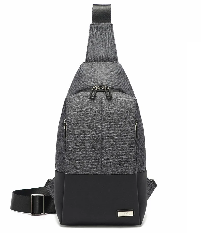 
Side Bags for Man Black Nylon Shoulder Bags Leisure 