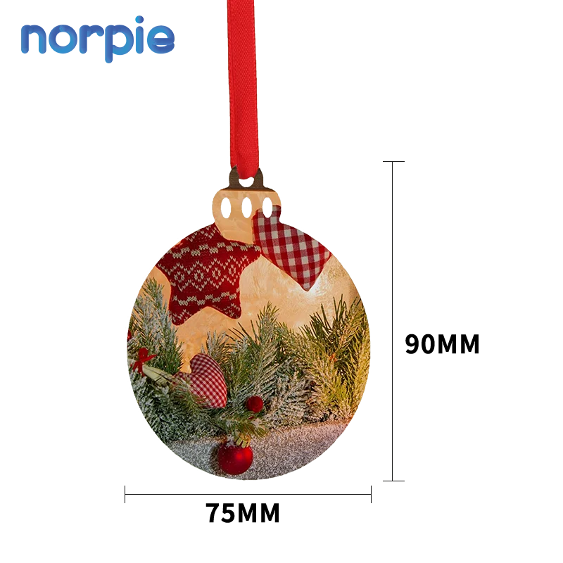 

Promotional Christmas Ornaments Aluminum Blank Sublimation Christmas Ornaments