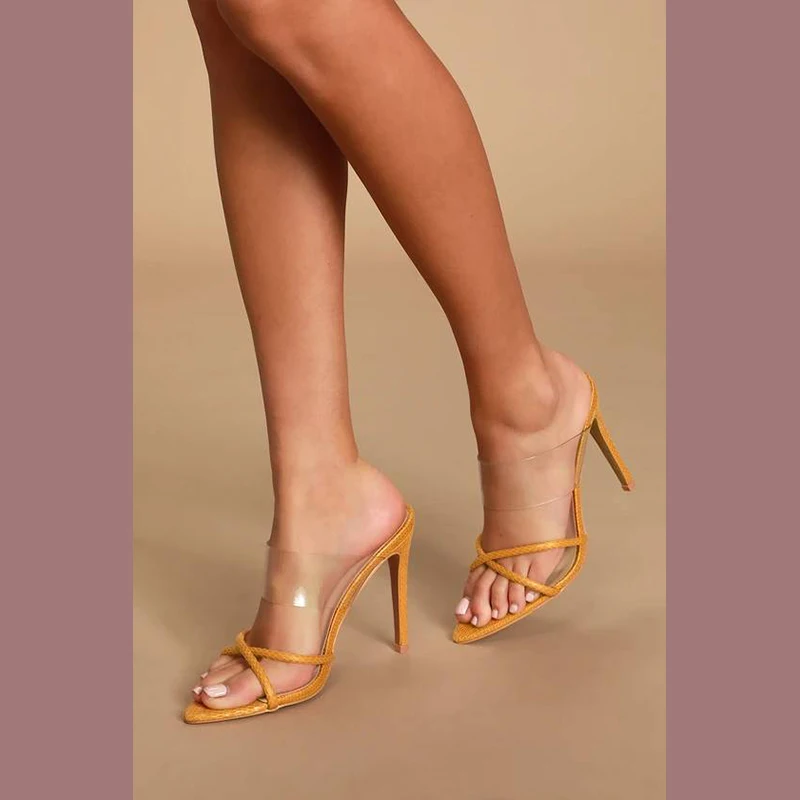 

New 2021 European and American snake scale high heel sandals cross strap 35-41