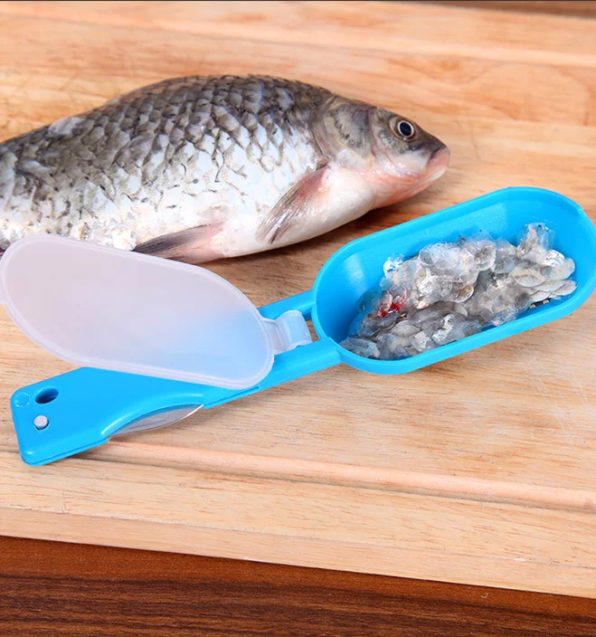 

1pc Scraping Fishing Scale Brush Fish Skin Brush Kitchen Accessories Fish Knife Cleaning Peeler Kitchen Gadgets, As photo