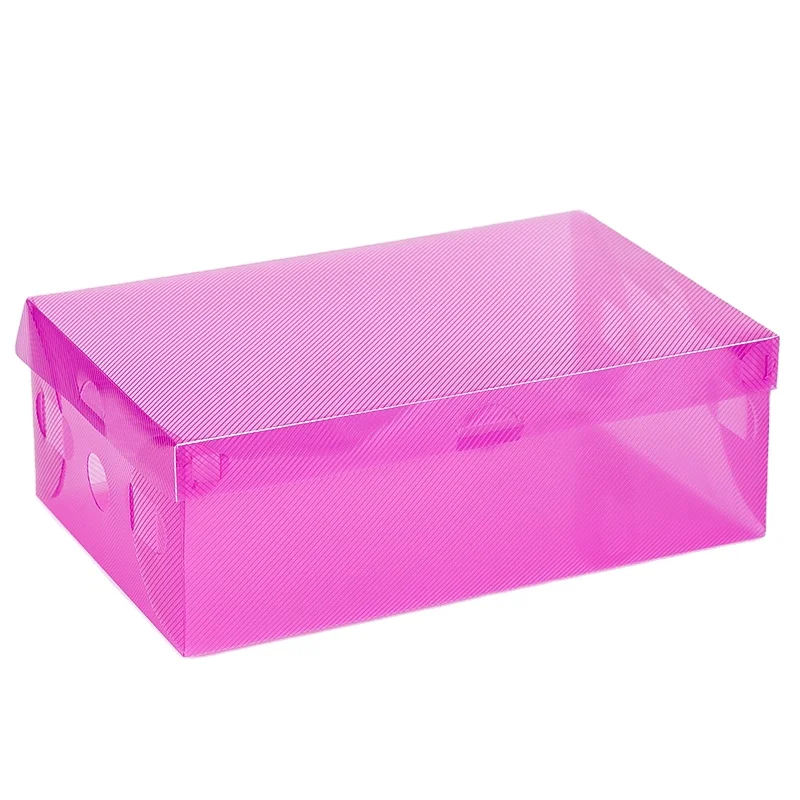 

Clear white plastic shoe storage box with drawer/pp shoe box, Transparent