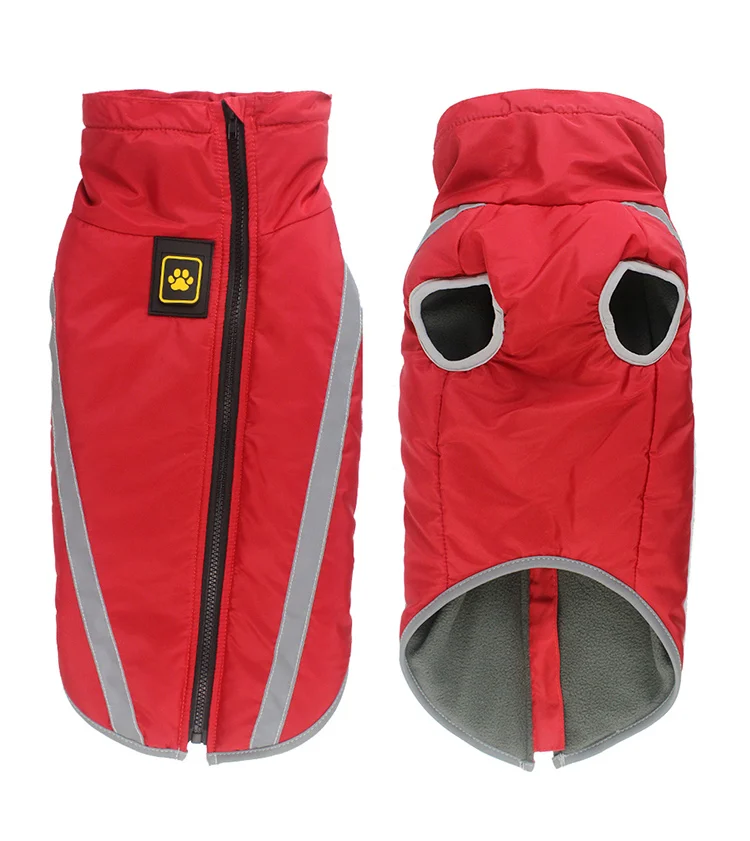 

Wholesale custom pet apparel coats large warm christmas winter designer luxury clothing dresses dog clothes, Red,blue,yellow,rose red