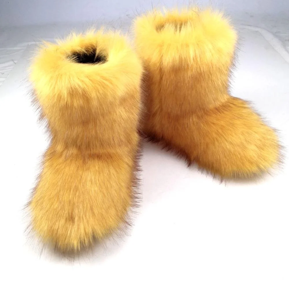 

New wholesale winter colorful fur boots fur boots half fur boots for Women