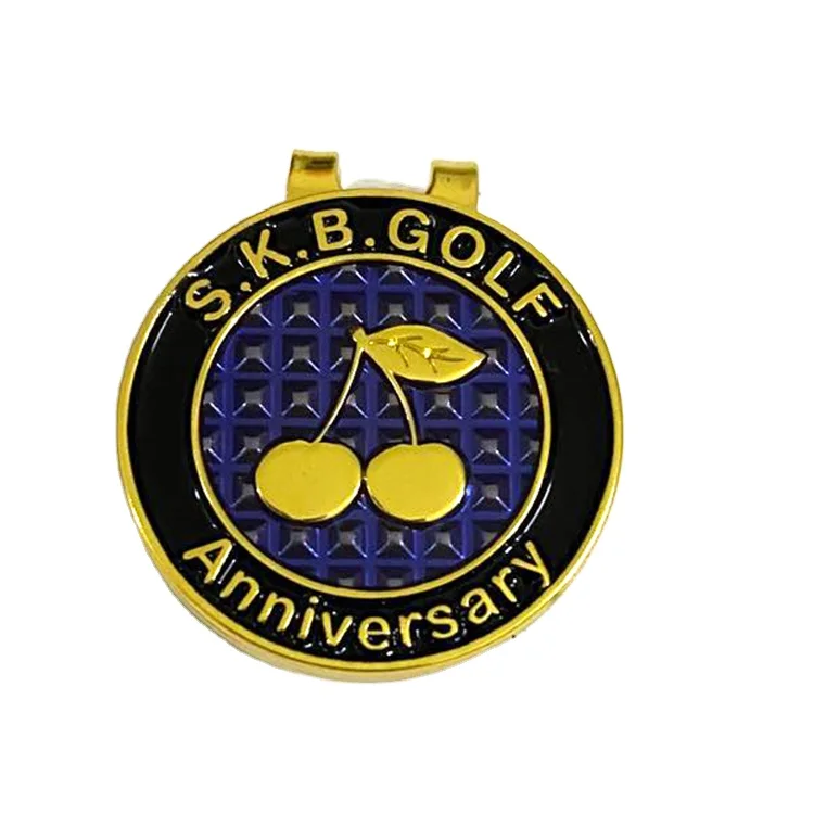 

metal magnetic golf hat clip with own logo ball marker customize, Customized color