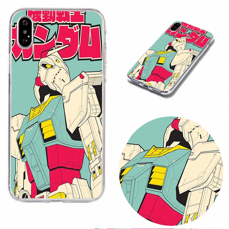 

RX-78-2 gundam black and transparent phone case waterproof for iphone