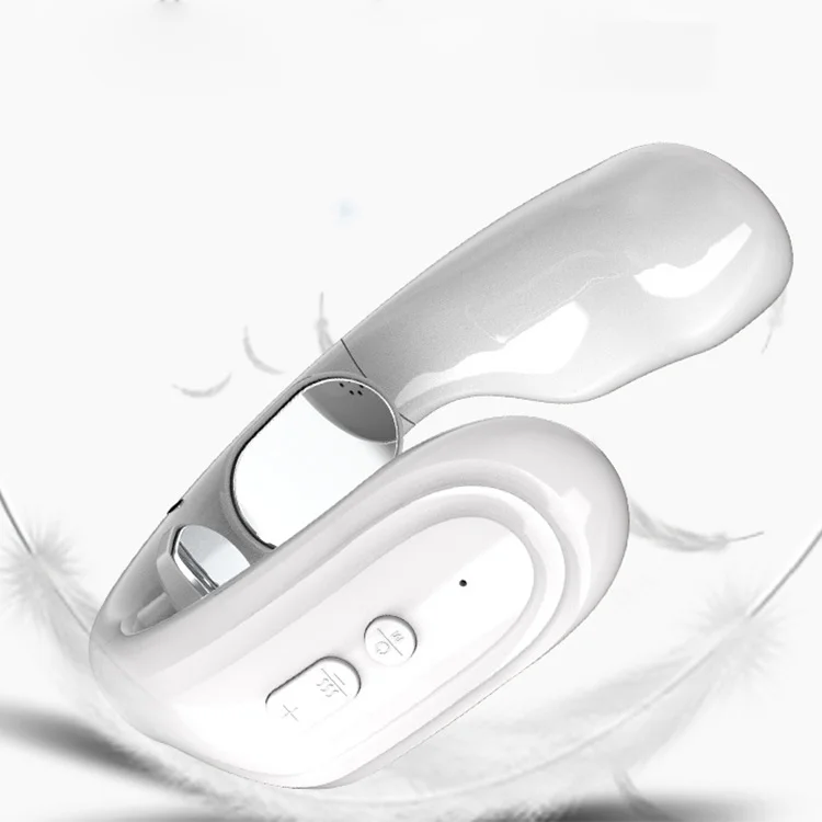 

neck portable massage to deep tissue spine health use pulsed electric frequency to conduct deep shin 2021 hot sale, White