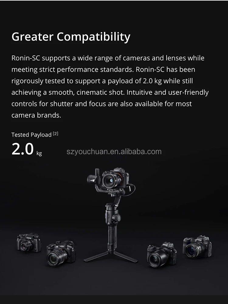 Dji Roninsc 3axis Stabilization Camera Control 3.6kg Payload Capacity
