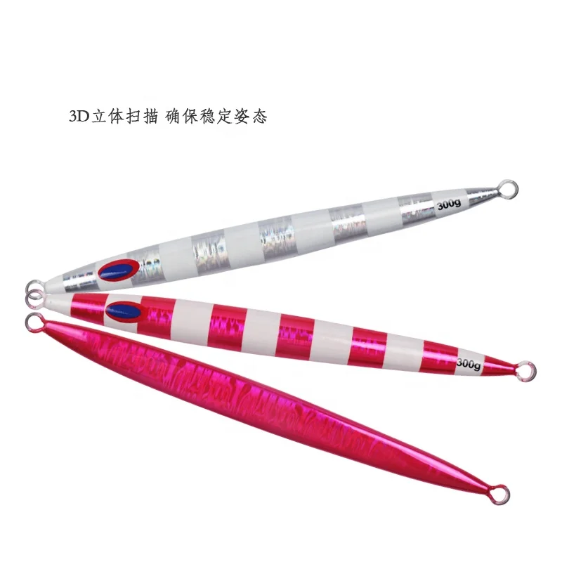 

Fishing jig glow Metal lure slow pitch jigging luminous for salt water fishing vertical jig fishing lure 400g lead lure, 3 colors