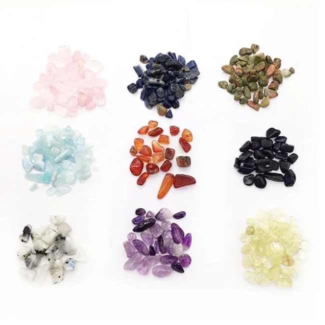 

Wholesale polished gemstone crystals stones chips natural amethyst rose quartz healing crystal gravel for decoration