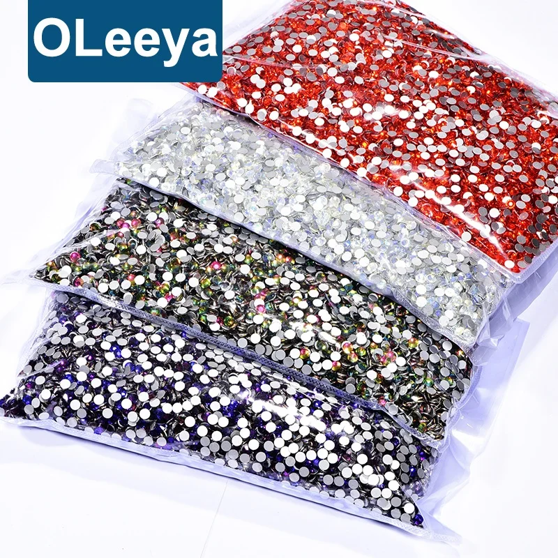 

14400pcs Factory Wholesale 2028 Non hotfix Rhinestones Rhinestone Glass With Flat Back In Bulk Package, Over 100 colors available