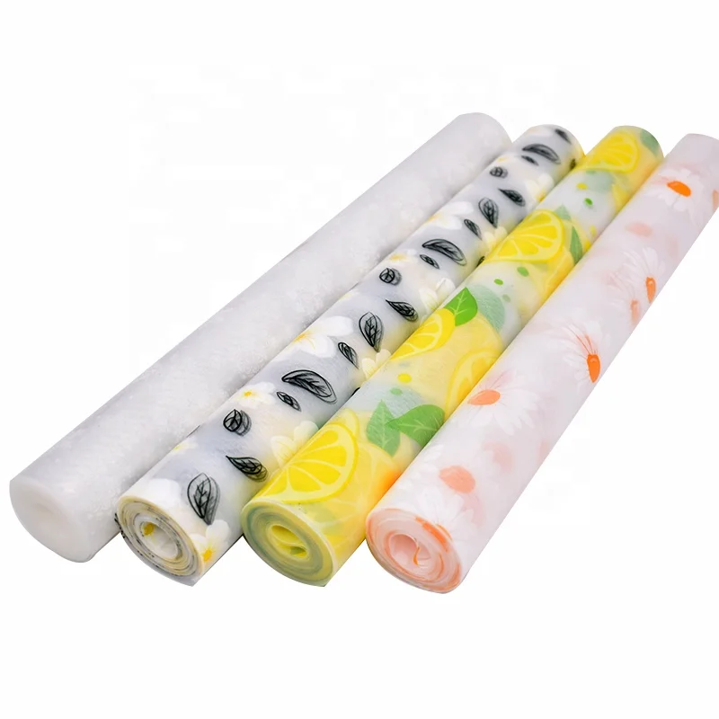 

Economical fruit green 45*300cm Drawer Liner Mat flat dot pattern anti slip table pad with custom labels