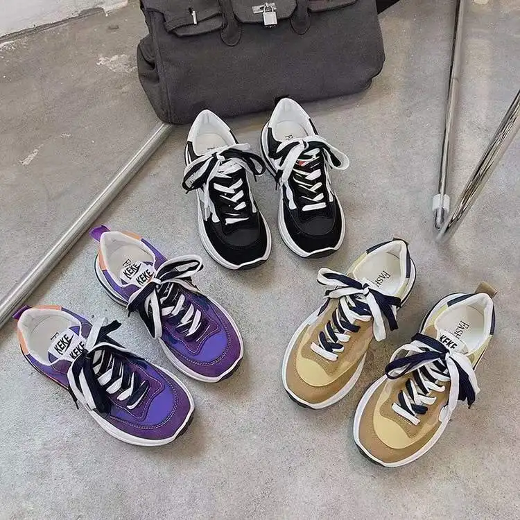 

2021 Wholesale Fashion Female Sneaker Running Footwear Casual Ladies Flat Shoes Sneakers Wedge Sport Shoes Stock XQ0825, Mixed