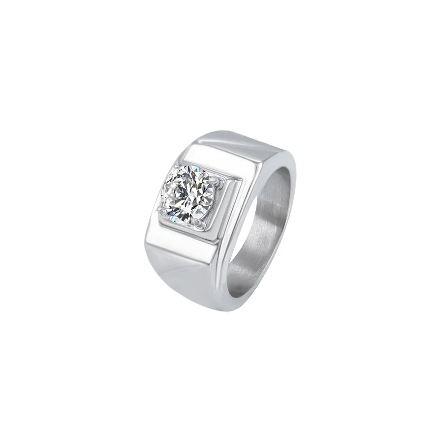 

16131 Xu Ping jewelry high design diamond charm jewelry neutral all match stainless steel ring