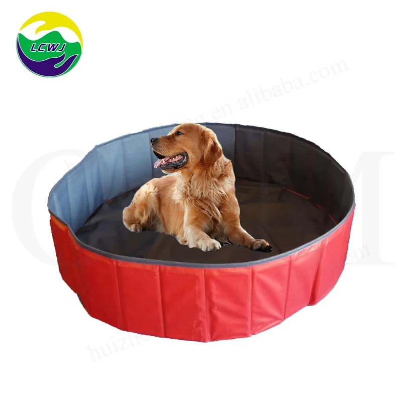 

Jasonwell Foldable Dog Pet Bath Pool Collapsible Dog Pet Pool Bathing Tub, Red