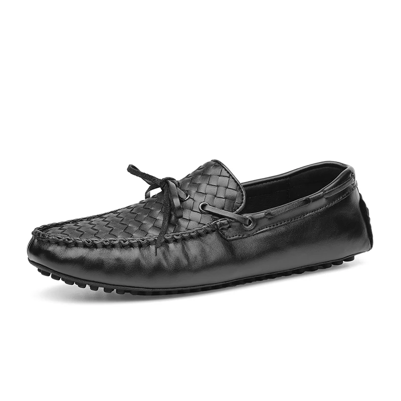 

Men Cow leather shoes Comfortable inner casual shoes fashion design leather shoes, Black