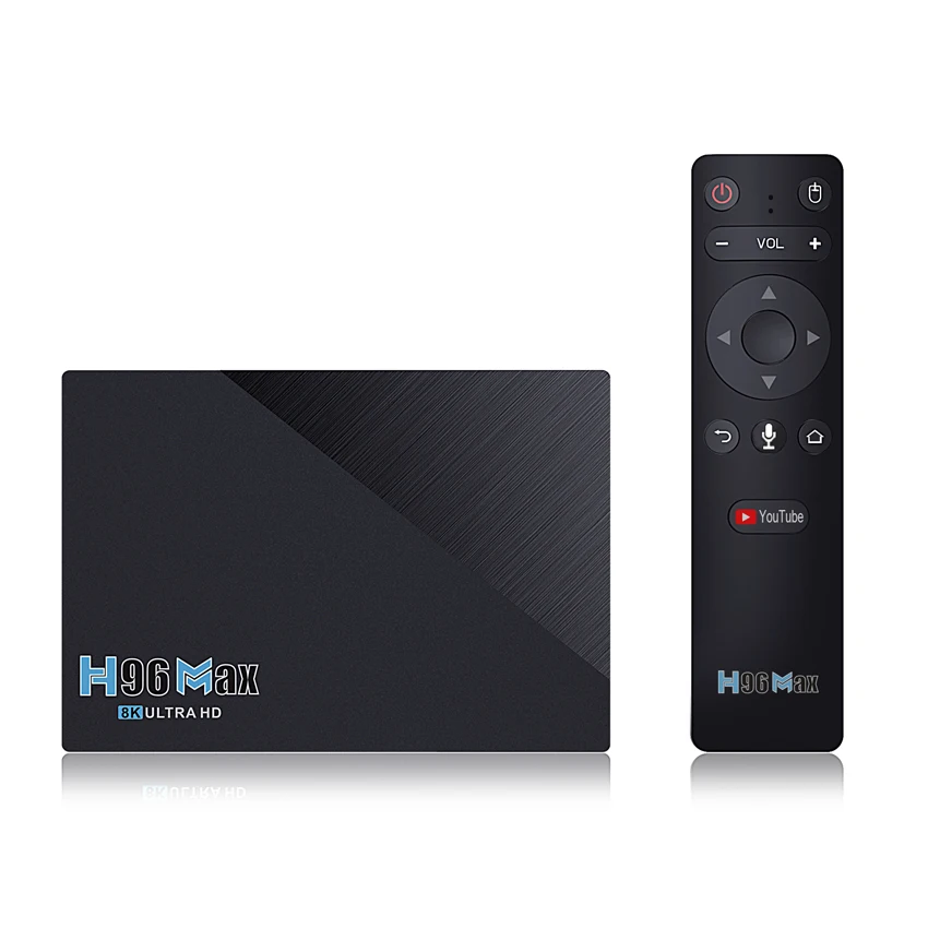 

High quality android 11.0 voice remote control dual wifi h96 max rk3566 tv box quad core