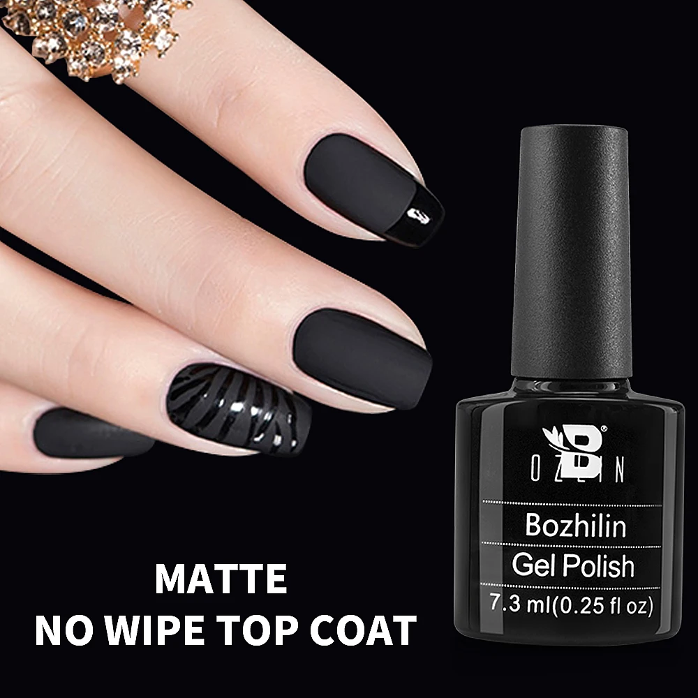 

Wholesale Nail Art No Clean Gel Top Coat Nail Polish Long Lasting Matte Gel Top Coat, Clear