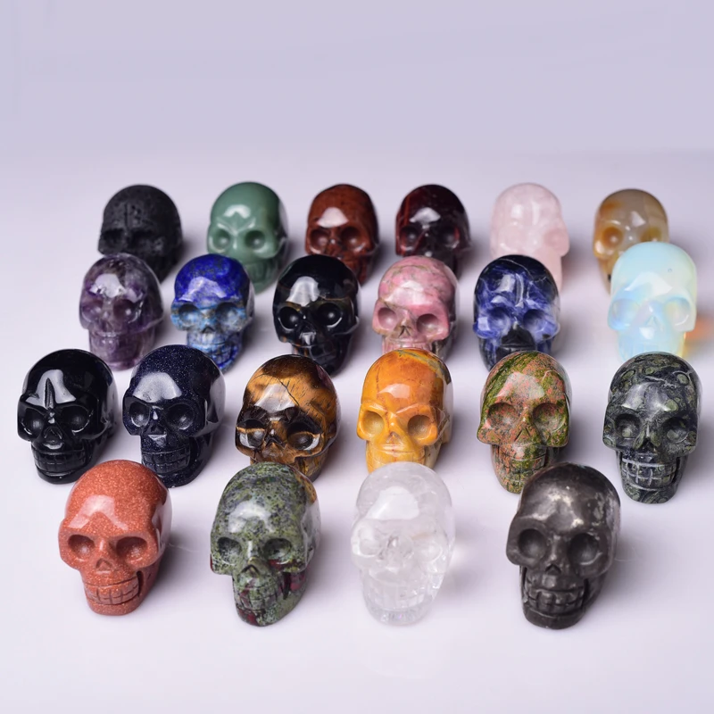 

2 inch China Crystal Skulls Hand Carved Crystal Skulls Small Crystal Skulls Rose Quartz Amethyst for Sale
