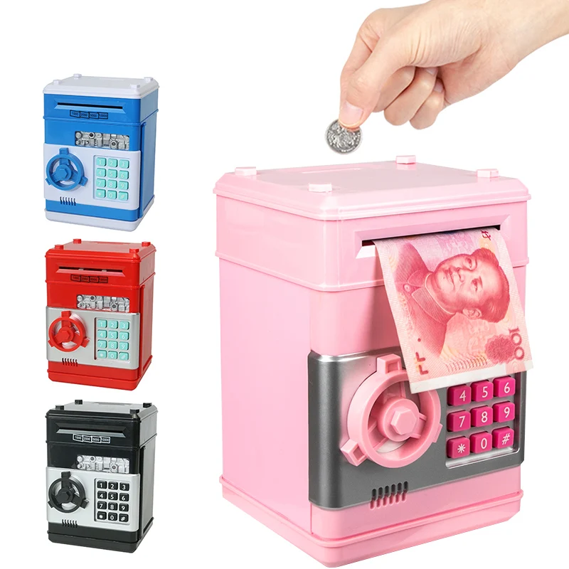 
Oempromo Electronic Piggy Bank Safe Money Box Children Digital Coins Cash Saving Safe Deposit ATM Machine Money box  (1600074413060)