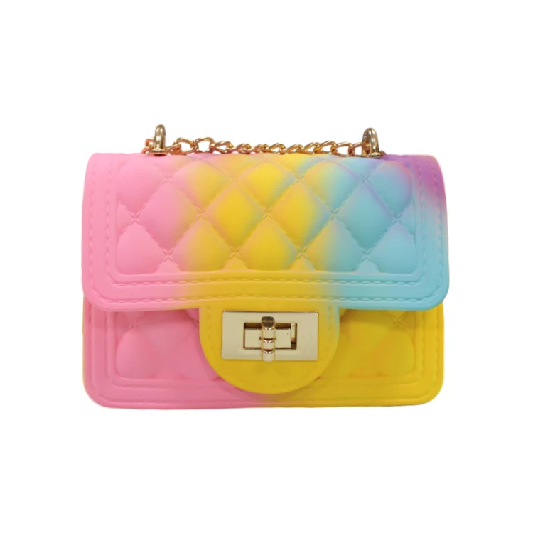 

colorful matte jelly purse clutch chain bag cheap fanny cute jelly women bag, Customized
